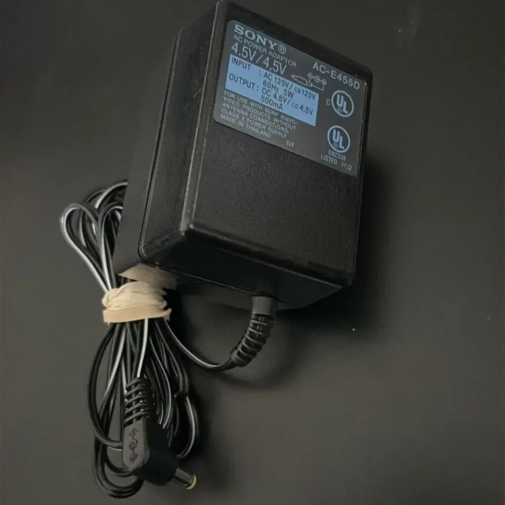 Genuine Sony AC-E455D 4.5v 500mA AC Power Adapter for CD Walkman Discman